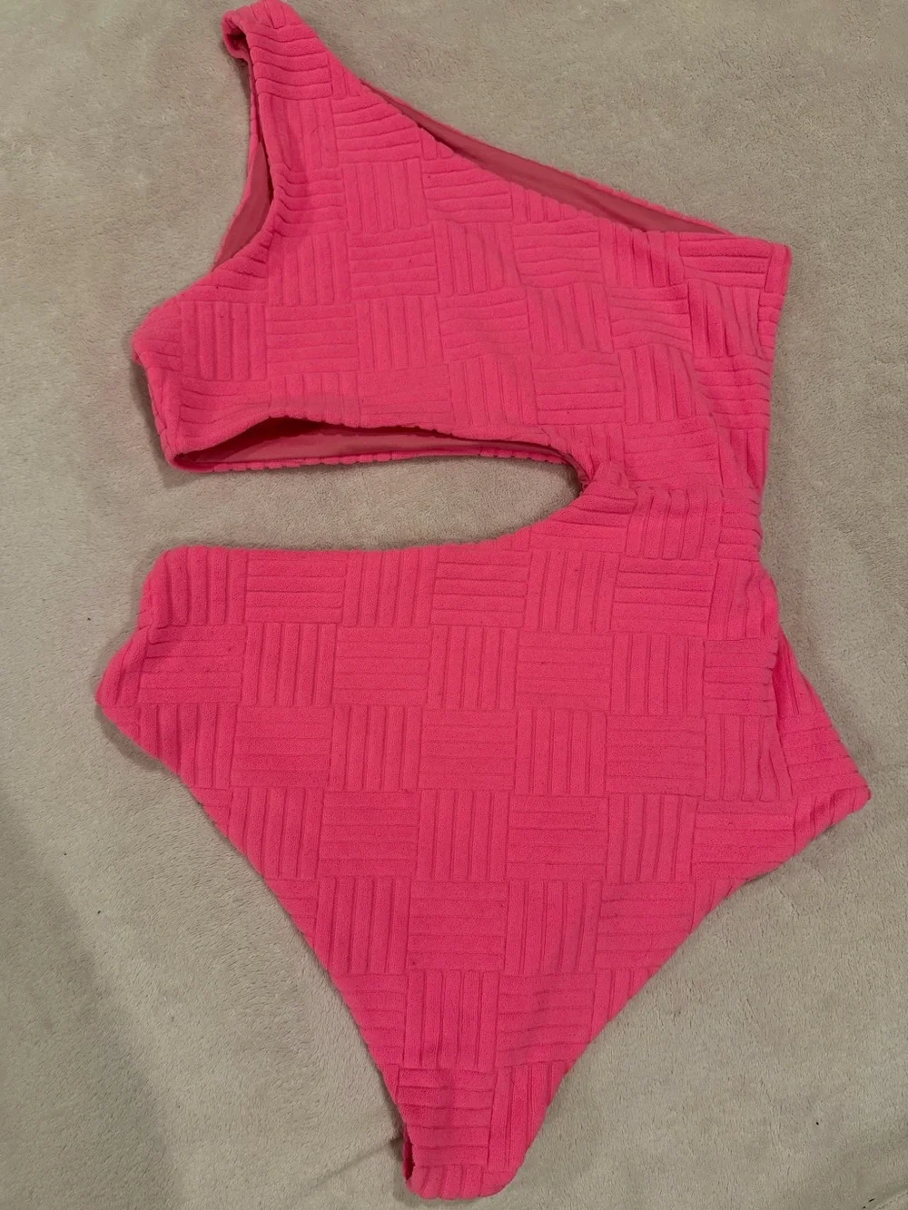 Beach Riot Celine Terry One-Piece in Strawberry Moon